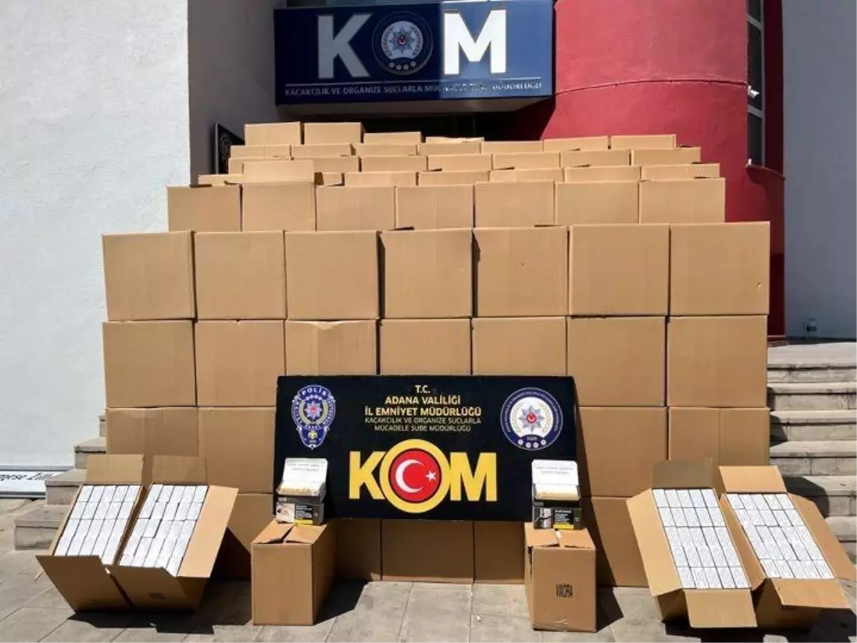 Adana’da 7 Milyon Kaçak Makaron Ele Geçirildi