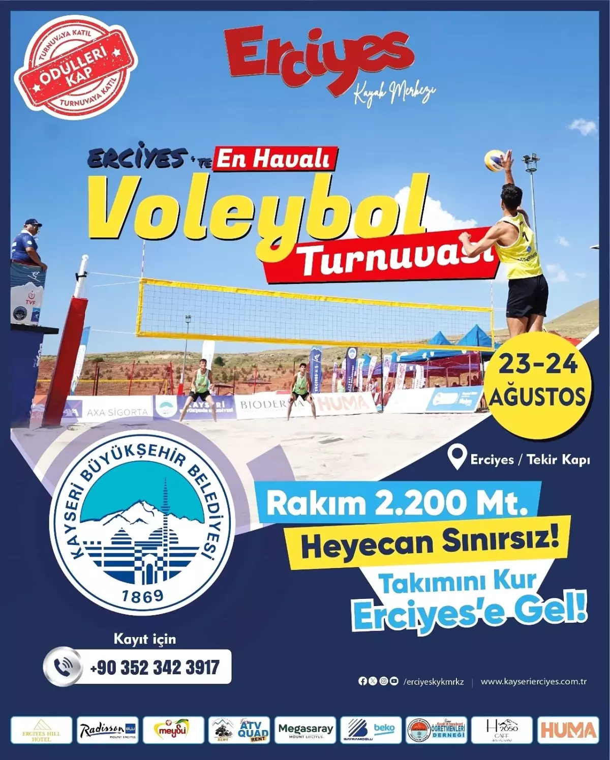 Kayseri’de ‘En Havalı Voleybol Turnuvası’ Düzenleniyor